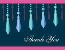Classy Retro Chandelier Thank You Cards