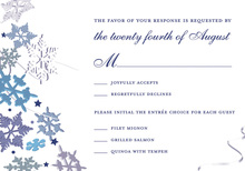 Blue Winter Snowflakes RSVP Cards