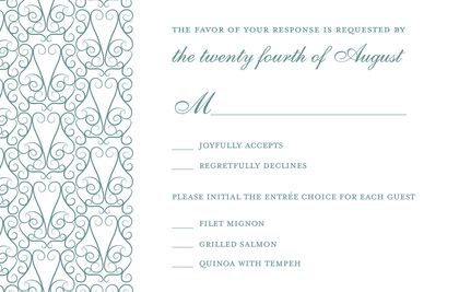 Extra-Ordinary Gate Design Teal Wedding Invitations