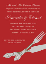 Red Roses Placesetting Invitations