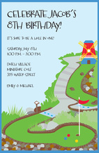 Dinosaur Mini Golf Invitations