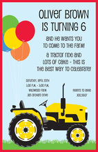 Farm Tractor Invitation