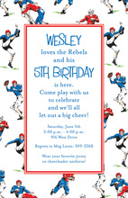 Football Boys Birthday Party Invitations