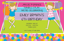 Gymnastic Tumble Time Birthday Invitations