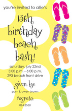 Fun Flip Flops Beach Party Invitations