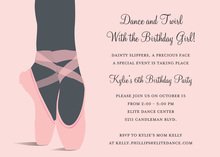 Formal Black Stiletto Heels Hot Pink Border Invitations