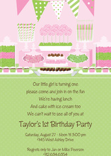 Birthday Candy Buffet Pink Invitations