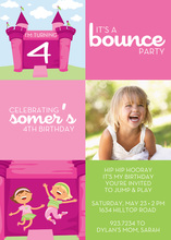 Bounce House Pink Photo Cards