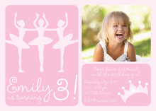 Pink Ballet Dancer Photo Cards