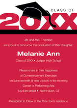 Special Class Red Black Band Graduation Invitations