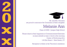 Modern Purple Class Graduation Year Announcements
