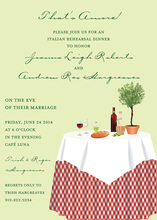 Classic Italian Table Blue Border Invitations
