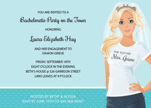 T-Shirt Blonde Bachelorette Invitations