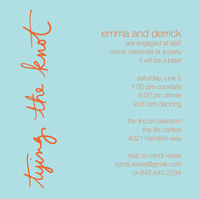 Wedding Knot Blue Save The Date Invitations