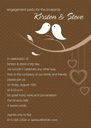 Birds Of A Feather Chocolate RSVP Cards