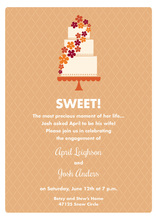 Sweet Cake Sassy Orange Invitations