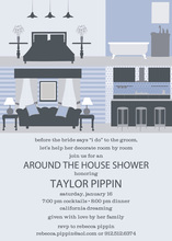 Around The House Illustration Bridal Shower Invitations