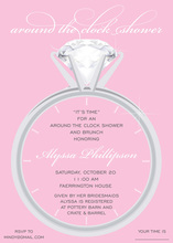 Big Sparkle Pink Wash Engagement Invitations