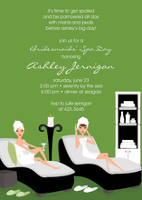 Enjoy Spa Day Special Shower Event Invitations