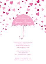 Forecast For Bridal Showers In Pink Invitations