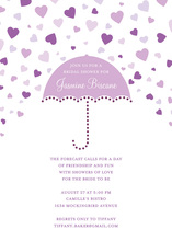 Filigree Umbrella Charcoal Invitations