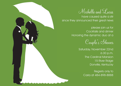 Couple Shower Olive Thank You Cards