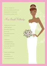 Blushing Bride Charcoal African American Invites