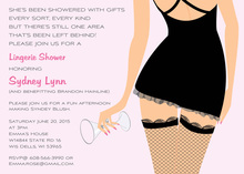 Little Black Lingerie Shower Invitations