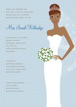 Blushing Bride Blue African American Invites