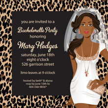Bachelorette African American Silver Invitation
