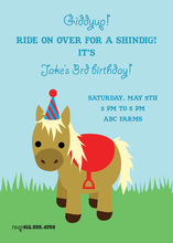 Party Pony Kids Birthday Invitations