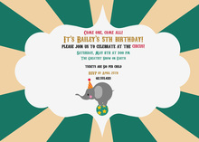 Big Top Elephant Invitations