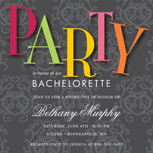 Glamorous Modern Party Invitations in Black