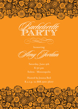 Bright Damask Yellow Bridal Shower Invitations