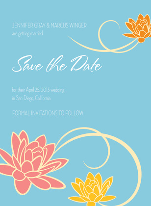 Playful Floral Breeze In Pink Wedding Invitations
