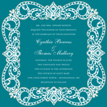 Luxury Royal Frame Aqua Luxury Invitations