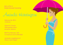 Forecast For Showers Yellow Wedding Shower Invitations