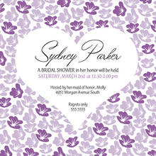 Heart In Bloom Lavender Square Wedding Invitations