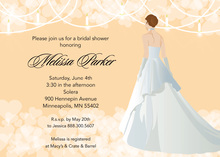 Cream Waiting Bride Bridal Shower Invitations