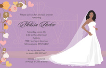 Bridal Elegance African American Shower Invitations