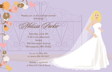 Bridal Elegance Blonde Bridal Shower Invitations
