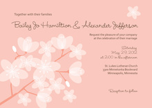 Spring Time Billowy Blossoms Wedding Invitations