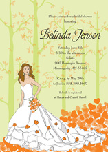 Fairy Tale Bride Shower Fall Orange Wedding Invites