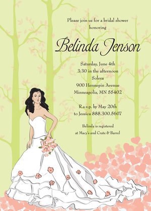 Fairy Tale African American Bride Bridal Shower Invites