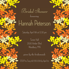 Bright Blooms Yellow Orange Fall Wedding Invitations