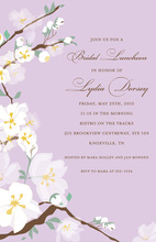 Traditional Yellow Blossoms Lavender Bridal Invites