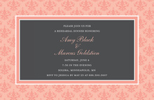 Elegant Ornate Damask Pink Wedding Invitations