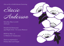 Vintage White Floral Purple Feminine Invitations