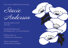 Vintage Blue Floral Invitation