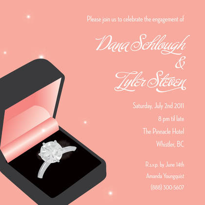 Anniversary Ring Silver Wedding Engagement Invitations